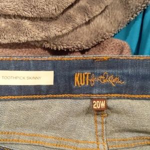 Toothpick skinny dark wash jeans